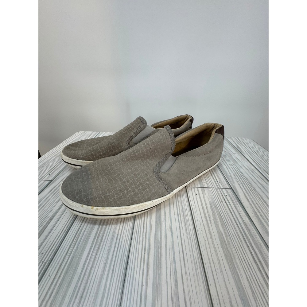 Kenneth Cole Reaction Women's Gray Louie Guff Leather Slip On Loafers Shoes Sz 5
